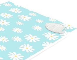 Encasa Homes Bügelmatte (Groß 120 x 70 cm) mit 3 mm Polsterung & Silikonbügel für Dampfbügeln auf Tisch oder Bett - Hitzebeständige Tischbügeldecke, bugeltischauflage bugelunterlage - Daisy Blue
