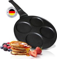 endusor Kiaušinių keptuvė 26 cm skersmens su [PowerShield] danga Induction Ceran Gas Electric 4x Mould Maker Kiaušinių keptuvė Kiaušinių keptuvė blynams Liwanz Poffertjes Blinis