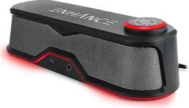 ENHANCE SB1 Computer Speaker High Excursion Soundbar - USB Powered Computer Soundbar, Under-Monitor Speaker with 10W Peak, LED Volume Control, Headset Pass Through, Gaming Soundbar for PC
