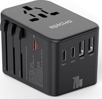 EPICKA kelioninis adapteris visame pasaulyje, GaN universalus kelioninis kištukas 70 W PD greitasis įkroviklis, kelioninis adapteris su 3 USB-C, 2 USB-A, tarptautinis kištukinis lizdas, skirtas DE JAV JK Japonija Tailandas TA-105 Pro