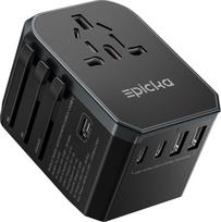 EPICKA kelioninis adapteris visame pasaulyje, universalus 30 W kelioninis kištukinis adapteris, tarptautinis kištukinis lizdas su 3 USB-C, 2 USB-A, kelioninis adapteris Vokietijai, JAV, Jungtinei Karalystei, Japonijai, Tailandui, Australijai TA-105C