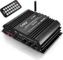 Fasizi LP-269S Bluetooth Amplifier 2-Channel HiFi Stereo 45W Multimedia Player with 5A Power Supply for Car Motor Amp - Black