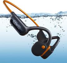 fesoklaf "Bone Sound" ausinės, 32GB atminties, plaukimo IPX8, MP3 sportas, belaidis "Bluetooth 5.3", skirtos bėgimui (oranžinė + juoda)