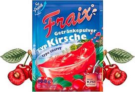 FRAIX vyšnių gėrimo milteliai, 25 vnt. (25 x 100 g), greito paruošimo vaisių milteliai su vyšnių skoniu, vaisių milteliai, puikiai tinkantys keliaujant, gimtadienio šventei