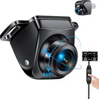 Galinio vaizdo kamera, 3 montavimo būdai: 360° kampu pasukama automobilio galinio vaizdo kamera, palaiko AHD 1080P/720P/NTSC/PAL režimus, priekinę kamerą/atsukamąją kamerą su naktinio matymo funkcija, universali 12V-24V nuolatinė srovė,