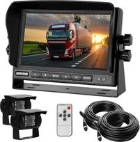 Galinio vaizdo kameros rinkinys su 7 colių LCD monitoriumi ir 170° plataus kampo atbulinės eigos kamera, 18 IR naktinio matymo funkcija