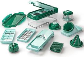 Genius Nicer Dicer Fusion Smart Julietti | Mėtų žalumo | 16 dalių | Viskas siuvėjams | Trinimas | Julienne | Spiralės | Obliavimas | Kauliukai | Pjaustymo prietaisas | Žinomas iš televizoriaus | NAUJIENA