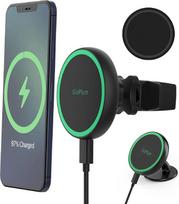 Gloplum Compatible 15 W Magsafe Car Holder, Wireless Magnetic Car Mobile Phone Holder, Wireless Car Charger Car Charging Station Mobile Phone Holder for 15/15 Pro/15 Pro Max/14/13 Series