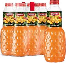 granini Drinking pleasure multivitaminas (6 x 1l), ne mažiau kaip 50 % vaisių, įvairių vaisių nektaras, veganiškas, natūralus, su užstatu