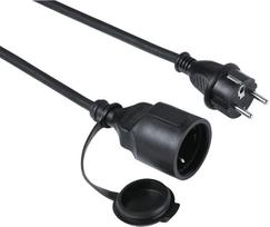 Hama Outdoor Extension Cable (10 Metres, IP44, Winterproof, Outdoor Extension Cable, Cable Extension, Power Cable, Schuko Plug, Electric Cable for Outdoor, Balcony, Patio, Garden) Black