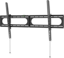 Hama TV Wall Mount Tiltable Slim (TV Wall Mount 37-120 Inches, VESA 50 x 50 to VESA 1100 x 600, up to 100 kg, Low Wall Clearance, with Fischer Dowels and Drilling Template) Black