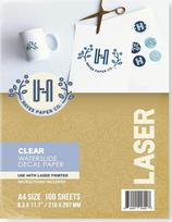Hayes Paper Co. A4 formato skaidrus lipdukų popierius (100 vnt.)