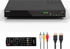 HD "Blu-ray" grotuvas, kompaktiškas "Bluray" grotuvas HDMI 1080P DVD grotuvas su HDMI išvestimi / AV išvestimi / koaksialine išvestimi, USB įvestimi, palaiko visus DVD ir B / 2 regiono "Blue Ray" diskus