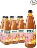 hohes C Mild Multivitamin (6 x 1 l), 100% sultys, obuolių, apelsinų, acerola, mangų, 7 vitaminai, be pridėtinio cukraus pagal įstatymus, mažiau rūgščių, veganiškos, su perdirbtu PET