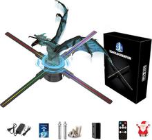 Hologram Projector, Bluetooth, Missyou 3D Hologram Fan 4 Blades Advertising Display HD LED 2000 x 1444PX Resolution Fan Projection Advertising Machine for Exhibitions, Shopping Malls, Cinemas,