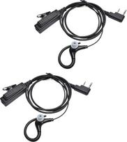 HYS 2 Pin radijo ausinės, suderinamos su Kenwood Baofeng UV-5R G formos ausinėmis su mikrofonu Walkie Talkie Headset, skirtomis saugumo policijai (2 pakuotės)