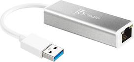 j5create USB 3.0-Gigabit Ethernet adapteris - 10/100/1000 Ethernet RJ45 LAN tinklo adapteris "Mac", "Windows 11/10/8.1/7", "Chrome OS" (JUE130)