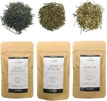 Japonijos žaliosios arbatos degustacinis rinkinys Dovanų rinkinys 3 x 20 g, Signature Premium Green Tea Japan Sencha Gyokuro Kukicha, Japonijos žalioji arbata TeaClub