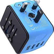 JMFONE kelioninis adapteris visame pasaulyje, kištukinis adapteris su 4 USB prievadais, universalus kelioninis kištukinis adapteris Europai, JAV, Jungtinei Karalystei, Japonijai, Meksikai, 160 šalių, tarptautinis pasaulio kištukas