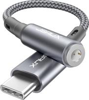 JSAUX USB C-3,5 mm lizdo adapteris, C tipo ausinių lizdo pagalbinis garso adapteris, skirtas "iPhone 16 Pro/16 Pro Max/16/16 Plus/15 Pro Max/15 Pro", "Samsung S24/S23/S22/S21", "iPad Pro", "Pixel 6/4XL", pilkos spalvos