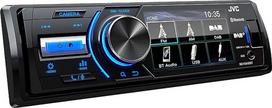 JVC USB automobilinis radijo imtuvas su "Bluetooth" ir 3 colių TFT spalvotu ekranu (atbulinės eigos kameros įvestis, Aux įvestis, MP3, WMA, FLAC, DSP 4 x 45 W), DAB+/USB/BT, juodas
