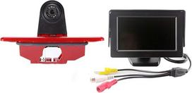 Kalakus HD 4.3 Inch Monitor+ in 3rd Brake Light Brake Light Reversing Camera Parking Aid Kit for Peugeot Expert 2007-2016/Fiat Scudo 2007-2016/Citroen Jumpy 2007-2016