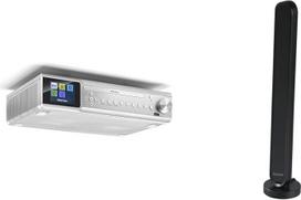Karcher RA 2060D-S Undermount Kitchen Radio with CD Player, DAB+/FM Radio & Hama DAB Room Antenna for Radio