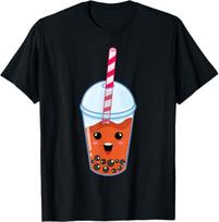 Kawaii Boba pieno arbata Cute Mango Bubble Tea Lover Dovanų marškinėliai