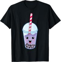 Kawaii Boba pieno arbata mielas mėlynių burbulų arbatos mėgėjas Dovanų marškinėliai