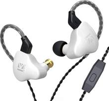 Kbear KS1 In-Ear Headphones, Super Bass Boost, In-Ear Monitor, Wired Earphones, Stereo Headphones, Noise Cancellation, Dual Magnetic Circuit, Dynamic Detachable Cable (with Microphone, White)