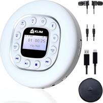 KLIM Journey + Portable CD Player Walkman with Durable Battery + Headphones + FM Radio + Compatible MP3 CD Player + SD Card FM Transmitter Bluetooth + Ideal for Cars + Portable CD Player