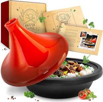 KRUSTENZAUBER Tajine Pot for 2-4 People - High-Quality 27 cm Cast Iron Tagine Oriental - Tagine Induction and Oven Safe, Tagine Pot, Moroccan Tajin, Tachine, Tagine, Tahini, Tagines, Tagines, Tahin
