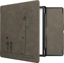 kwmobile Apsauginis dėklas, suderinamas su "Amazon Kindle Scribe" - dirbtinės odos elektroninė skaityklė - Dandelion Love Grey