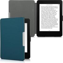 kwmobile Case Compatible with Amazon Kindle Paperwhite - Nylon eReader Protective Cover Case (for Models up to 2017) - Petrol Blue
