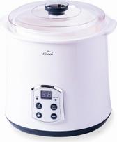 LACOR 69243 "Supersillenciosa Maxi Yoghurt Maker", idealiai tinka kefyrui, graikiškam jogurtui ir grietinėlės sūriui gaminti, su 48 valandų laikmačiu, LED ekranas, 2 l, 20 x 23 cm, baltos spalvos