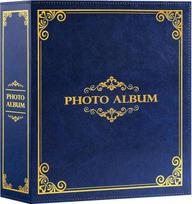 Lanpn fotoalbumas 10 x 15 600 cm Tradicinis didelis XXL dirbtinės odos albumas portretinėms ir peizažinėms nuotraukoms Mėlyna