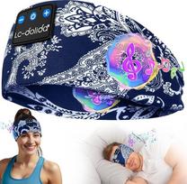 LC-dolida "Bluetooth" miego ausinės, šoninio miego, miego ausinės, galvos juosta, miego kaukė, sporto ausinės, lengvos miego ausinės su "HiFi Stereo", dovanos vyrams ir moterims