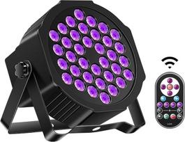 LED juoda šviesa 72 W 36 LED UV prožektorių vakarėlių žibintai su nuotolinio valdymo pultu ir DMX valdikliu Švytėjimas tamsoje scenos šviesa DJ diskotekų Kalėdų scenos apšvietimas