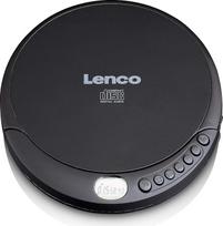 Lenco CD-010 - Nešiojamasis CD grotuvas "Walkman" - "Diskman" - CD grotuvas "Walkman" - su ausinėmis ir "micro USB" įkrovimo laidu - juodas