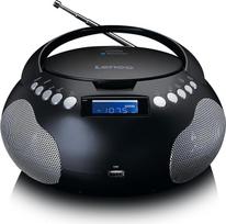Lenco SCD-331 - Portable CD Radio - Bluetooth - USB Port - Programmable Track Memory -PLL FM Radio - LCD Display - AUX Input - Black