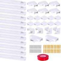 Lipnus kabelių kanalas 0,4 m Pakuotė 12 mini kabelių kanalų, skirtų paslėpti visus maitinimo kabelius namuose ir biure, baltos spalvos