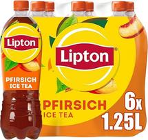 LIPTON ICE TEA Peach, ledinė persikų skonio arbata, vienkartinė (6 x 1,25 l)