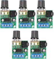 LM386 Audio Amplifier Board, DC 3 V to 12 V Digital Stereo Power Amplifier, 0.5 W to 10 W Power, for Speaker Sound System DIY, Pack of 5
