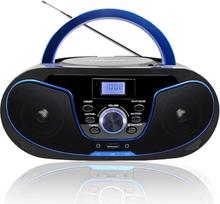 LONPOO Nešiojamasis CD grotuvas Boombox Bluetooth CD radijas FM USB ausinės Stereo garso