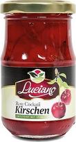 Luciano Cocktail Cherries 125 g - Maraschino Cocktail Cherry be šerdies Vyšnios stiklinėje su sirupu inkrustuotu koteliu