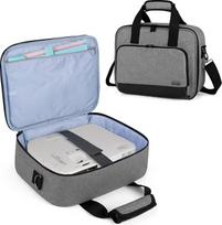 Luxja projektoriaus krepšys, nešiojamasis projektoriaus krepšys, skirtas projektoriui transportuoti ir laikyti (tinka "Epson", "Acer", "Optoma" ir kitiems projektoriams), 34,3 cm x 25,4 cm x 10,8 cm, pilkos spalvos
