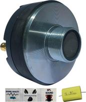 MASTER AUDIO 1 DRIVER DR7 DR 7 Tweeter Compression 200 Watt RMS 400 Watt Max 3.44 cm Thread for Horns 8 Ohm 110 dB 44 mm Voice Coil, 1 Piece + Capacitor and 3 Free Stickers