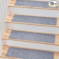 MBIGM Kilimėliai laiptų aikštelėms, lipnūs, saugūs kilimėliai vaikams, pagyvenusiems žmonėms ir naminiams gyvūnams, 15 vnt., 20 cm x 76 cm