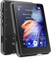 MECHEN 32GB MP3 grotuvas "Bluetooth 5.0" su 2,4 colio spalvotu ekranu, nešiojamasis HiFi garso MP3 grotuvas bėgimui su FM radiju, garsiakalbiu, ausinėmis ir silikoniniu dėklu, iki 128GB TF kortele