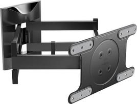 Meliconi SPACE SYSTEM DUALMOTION OLED TV Wall Mount with Double Arm and Double Rotation, OLED TV Mount for TVs from 40 inches to 82 inches, VESA Mount 200-300-400x200, Load Capacity: 55 kg, Black